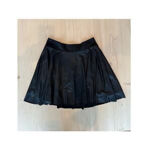 Guess Black Metallic Shimmer Skater Skirt - Lined Back Zip - Boho Goth - Size S